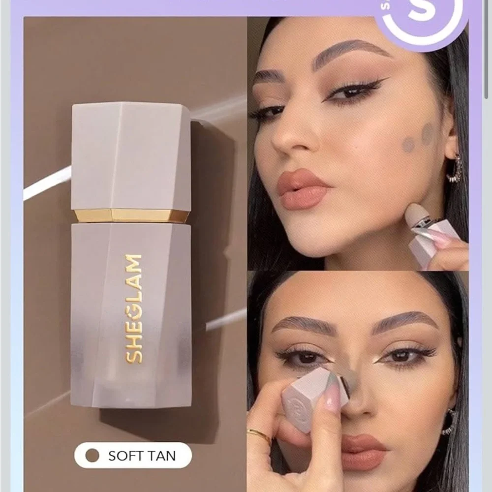 SHEGLAM Sun Sculpt Liquid Contour Stick Cream Bronzer, Soft Tan cool tone